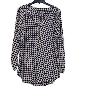 Mudpie black & white prep shirt dress size medium